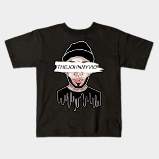 TheJohnnyVic Black Clear Background by Clementine Kids T-Shirt